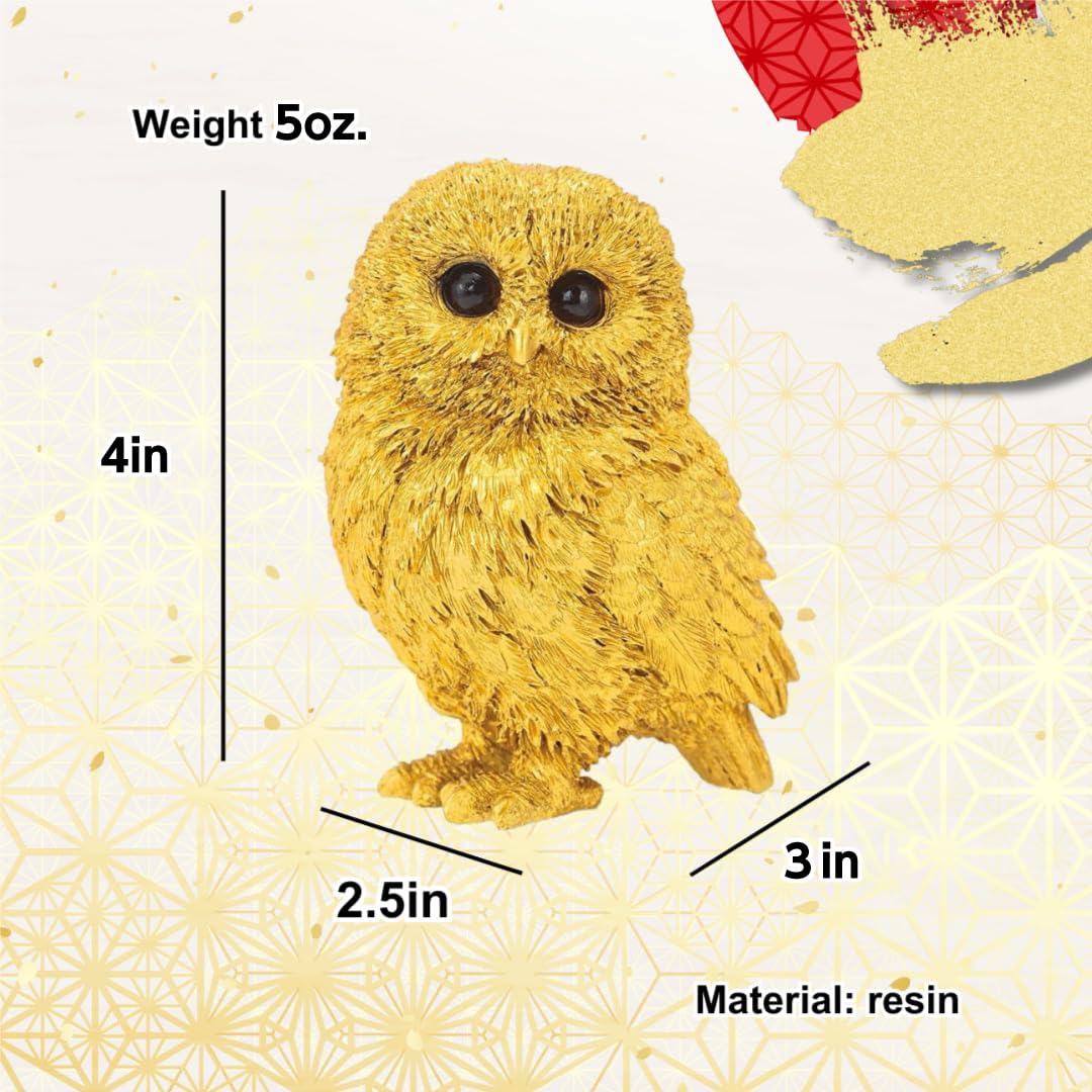 Amazon.com: 横浜わくわく館 Good Luck owl Decor Figurine Japanese