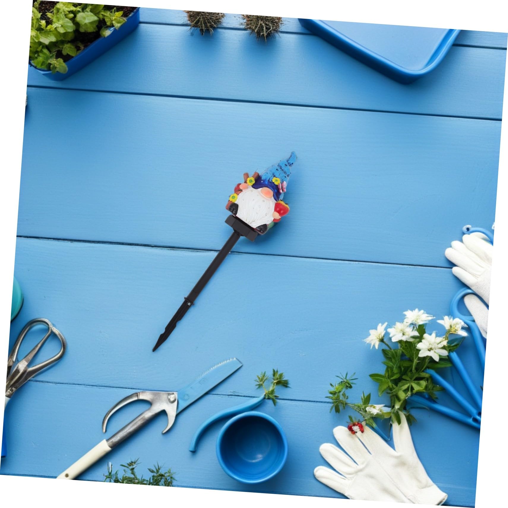 Veemoon Luces De Paisaje Enanas De Resina Lámpara Solar De Enano Para Césped Estacas Solares Para Decoración De Jardín Iluminación Exterior Para Patio