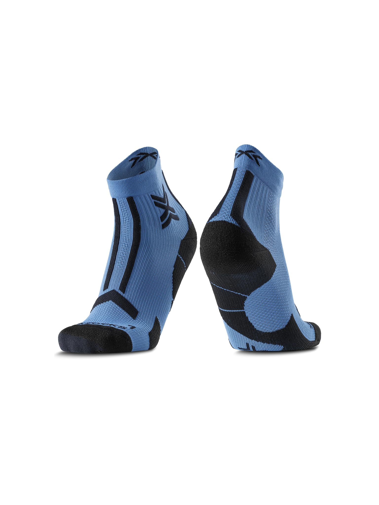 X-Socks Trailrun Discover Ankle Socks - Ultimate Comfort and Protection for Trail Running, with Breathable Mesh, Temperature Control for Outdoor Adventures - Blue/Black, 45-47, Blue/black, 45-47