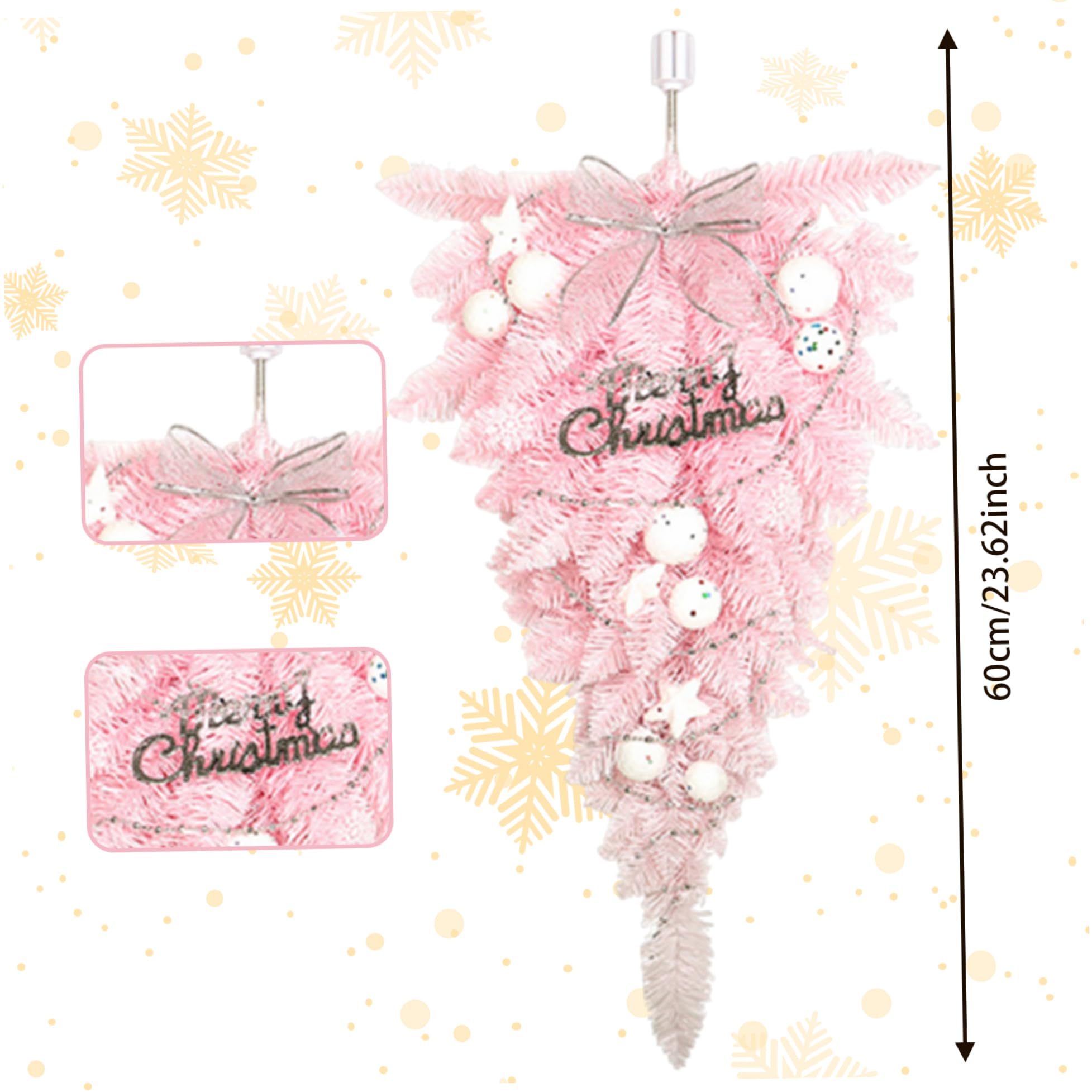 Honseadek Couronne De Noël Artificielle De 30 Cm Pour Porte D'entrée