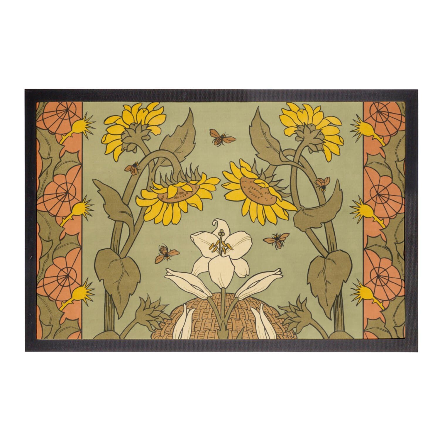Paillasson Art Nouveau Tournesol protégez vos sols avec un tapis chic 1900