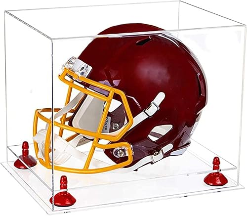 Miniatura 130 de vitrina de acrílico tamaño real casco fútbol americano.