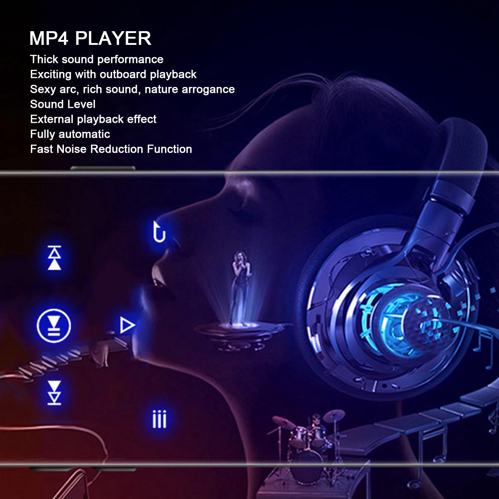 Reproductor de MP3 con Sonido HiFi sin Pérdidas, BT 5.0, (16GB)