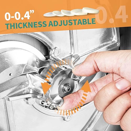 Miniatura 3 de Newhai Rebanadora de patatas eléctrica mejorada, máquina comercial de rebanada de batata de cebolla, trituradora de repollo, cortador de frutas y