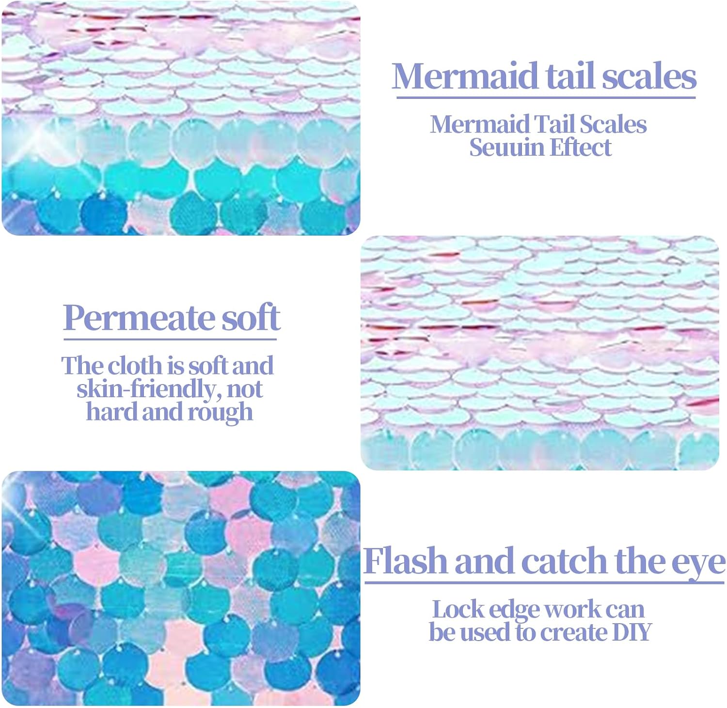 Table Runner, Sequin Table Runner for Mermaid Party Table Runner Holographic Shiny Table Decoration for Weddings, Christmas, Parties, Baby Showers