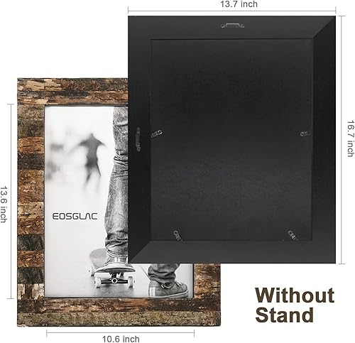 Miniatura 2 de Marco para fotos Eosglac de estilo rústico hecho de corteza de árbol