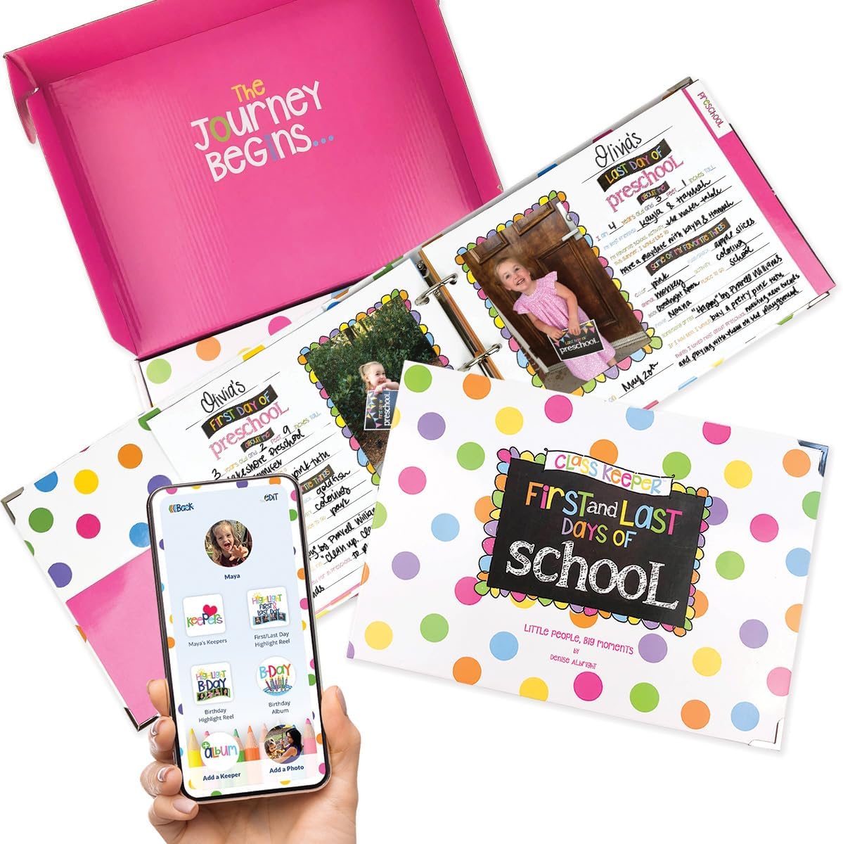 Class Keeper School Memory Book | Scrapbook Album for Kids - Preschool to College | Keepsake Pocket for Every Grade | Photo Pages for Class Photos & School Pictures | Class Keeper Mobile App