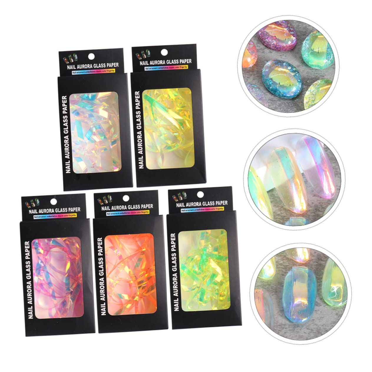 FRCOLOR Cajas De Calcomanías De Transferencia Para Uñas Decoración De De Uñas Diseño y Para Manicura y Artificiales