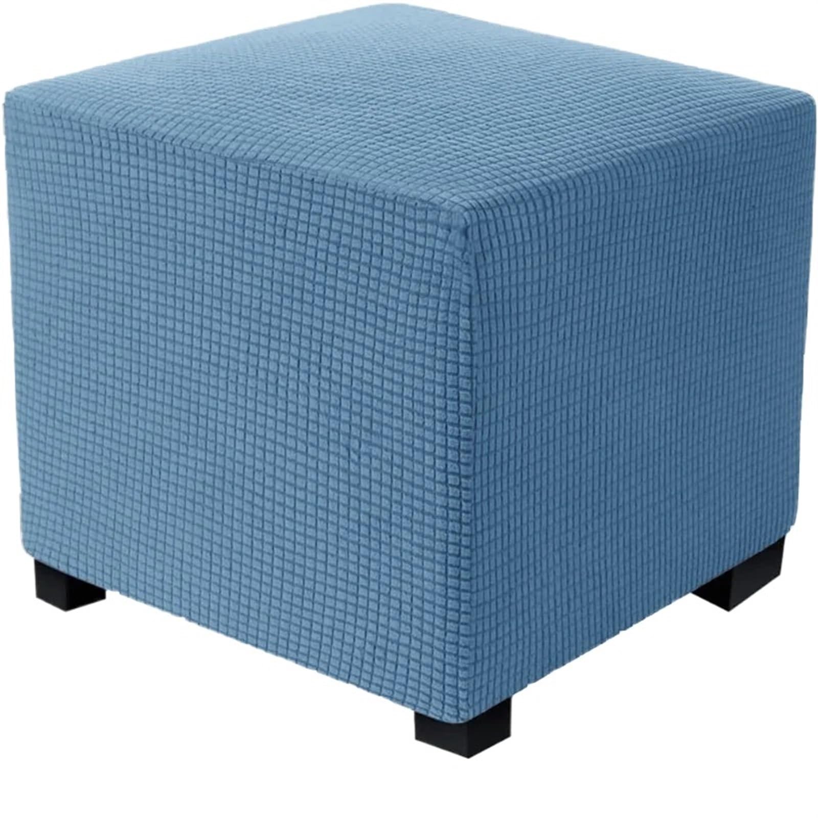 YXINAER Foot Stool Cover Ottoman Cover S/M Thicken Storage Stool Covers Stretch Footrest Furniture Protector Rectangle Slipcover Home(B11 Footstool Cover,S 33-45CM)