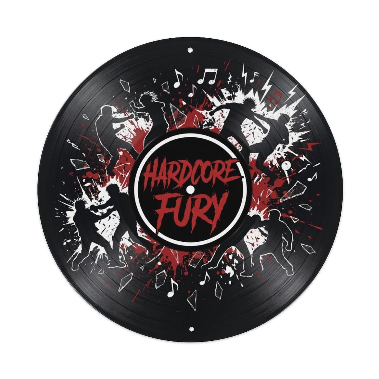 Hardcore Fury Vinyl Records Punk Music Cover Metal Tin Sign