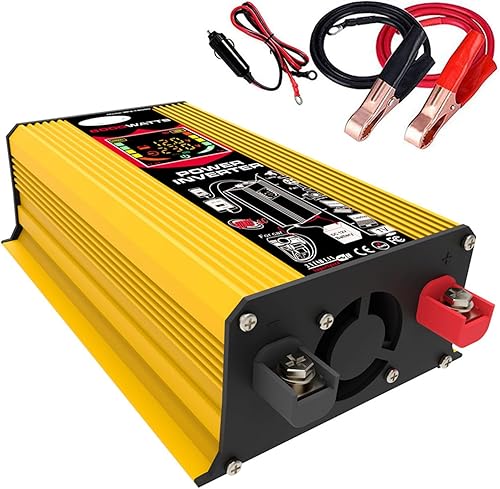 Miniatura 9 de Adaptador de inversor de automóvil 6000 W, convertidor de onda sinusoidal para automóvil, corriente directa, 12 V a CA 220110 V, convertidor de onda