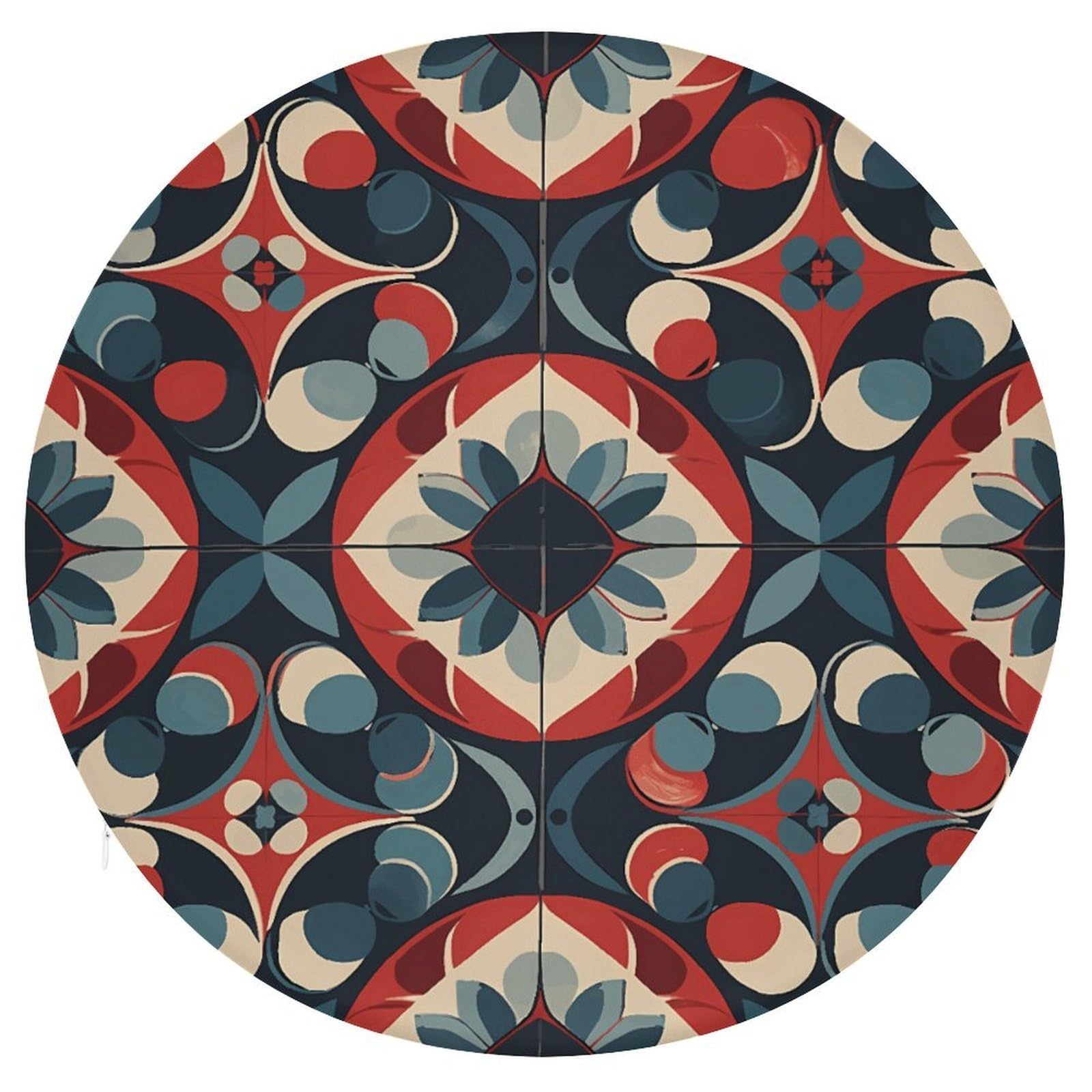 Wsoihfec Style Medieval Design Seat Cushion Round Chair Pad