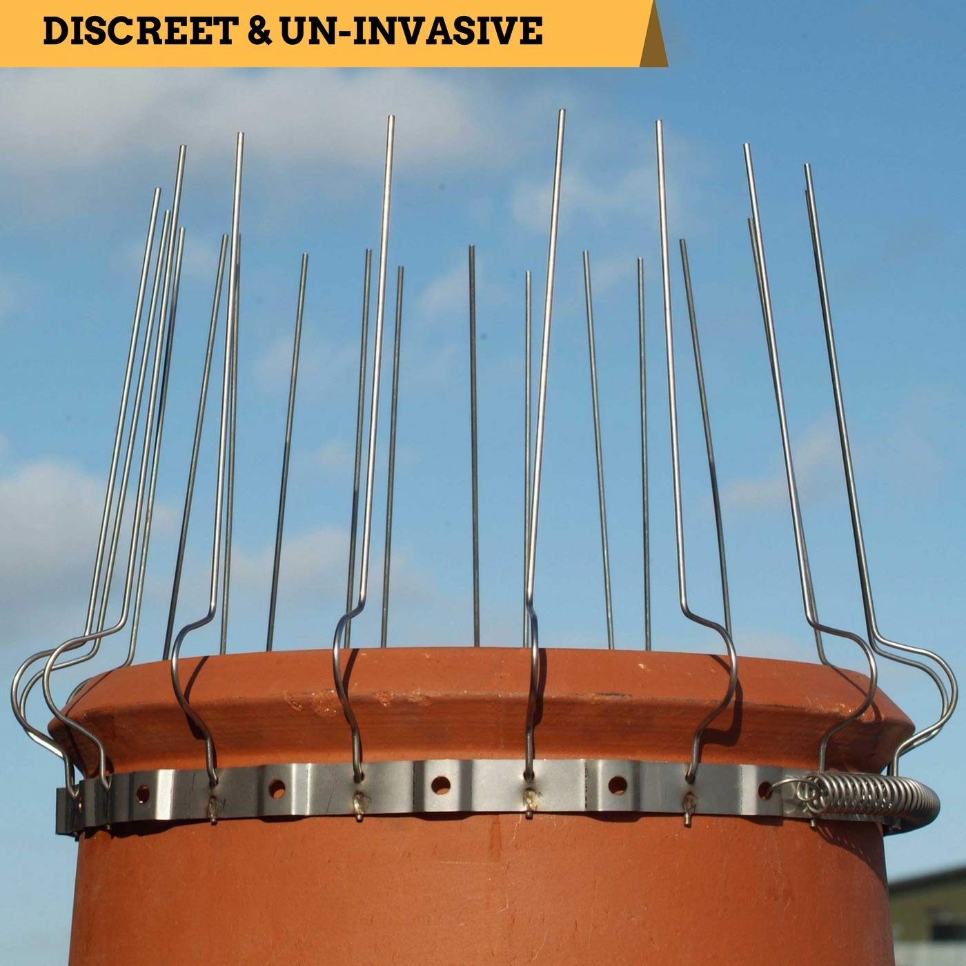 Defender Bird Spikes Chimney Cowl Seagull Spike Bird Control Guide 1 X 107 cm Strap Buy