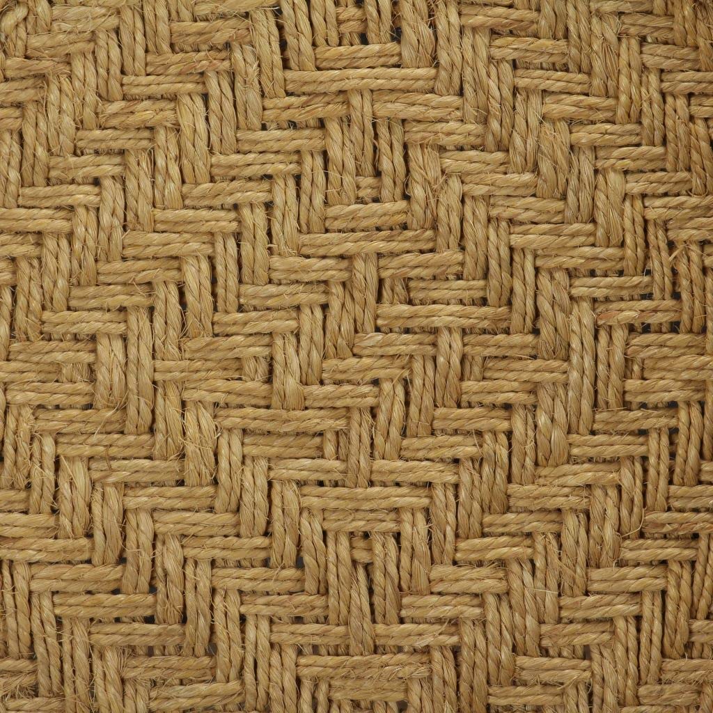 Homgoday Set di 2 Tavolini Bassi da Salotto, Moderno Tavolo da Tè per Studio, Ufficio, Soggiorno, Iuta Naturale