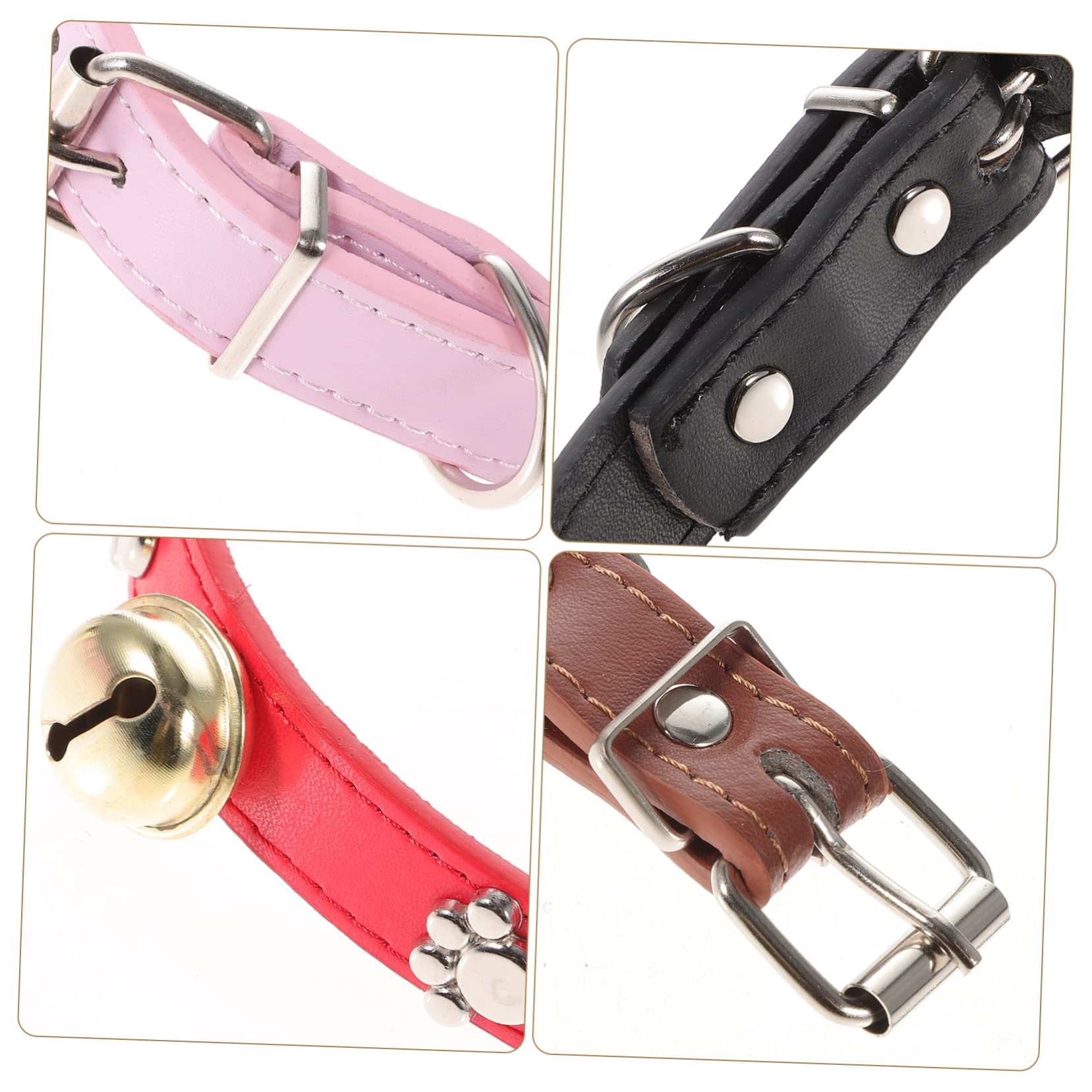 4pièces Collier Réglable pour Animaux avec Cloche Lot de Colliers Colorés pour Moutons Chèvres Et Veaux Accessoires De Bétail Adorables Et Pratiques