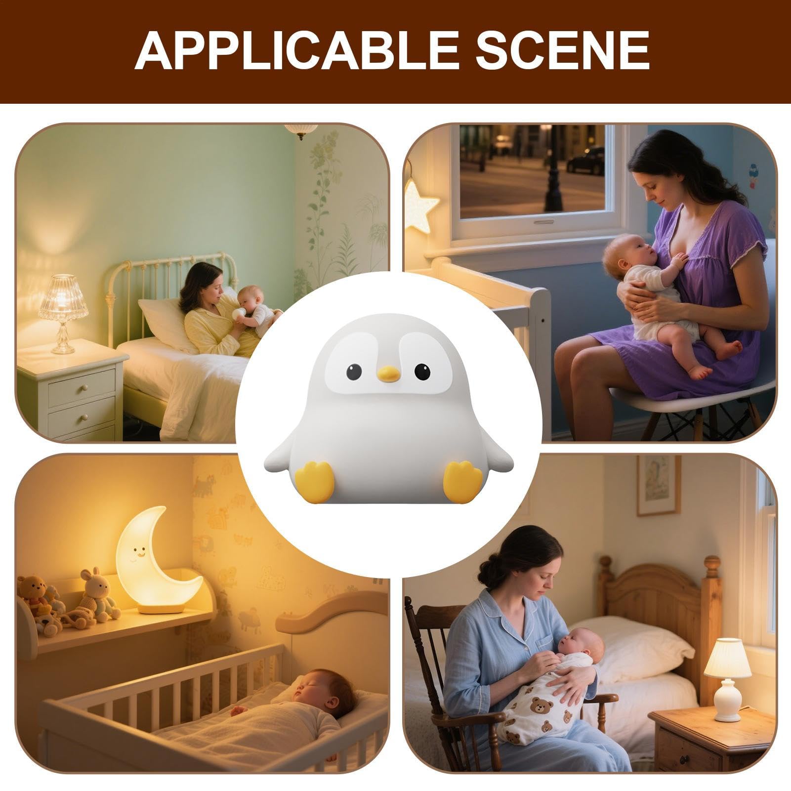 Luces Nocturnas Infantiles para Dormitorio Luz Nocturna Táctil Regulable Y