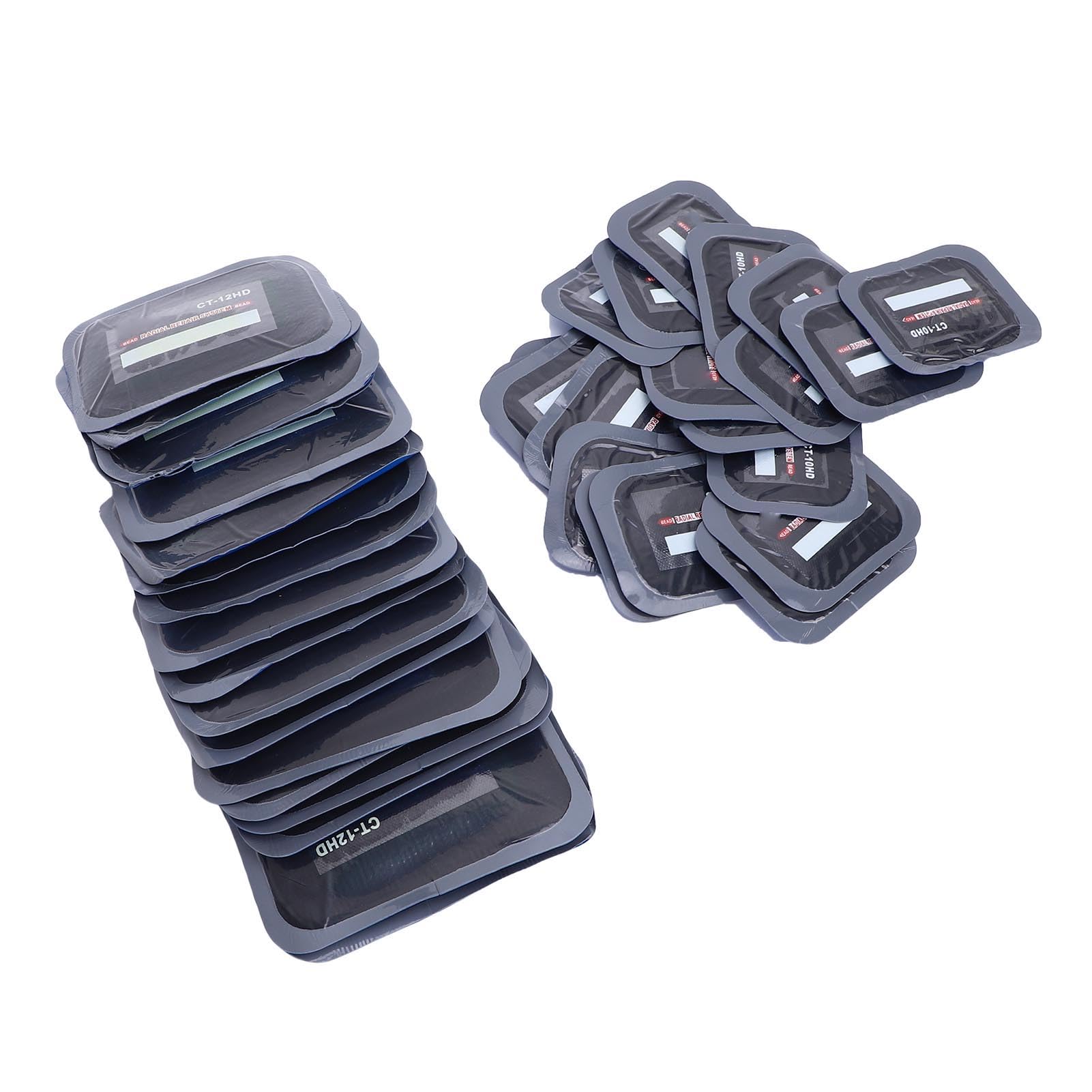 Parches Para Llantas 40 Piezas Reparación De Pinchazos Compatibles Con Tractores Remolques UTV Incluye 2 Tamaños 2 56 X 3 15 Pulgadas Y 3 15 X 4 7 Pulgadas Kit De Parches Radiales Duraderos Y Fáciles