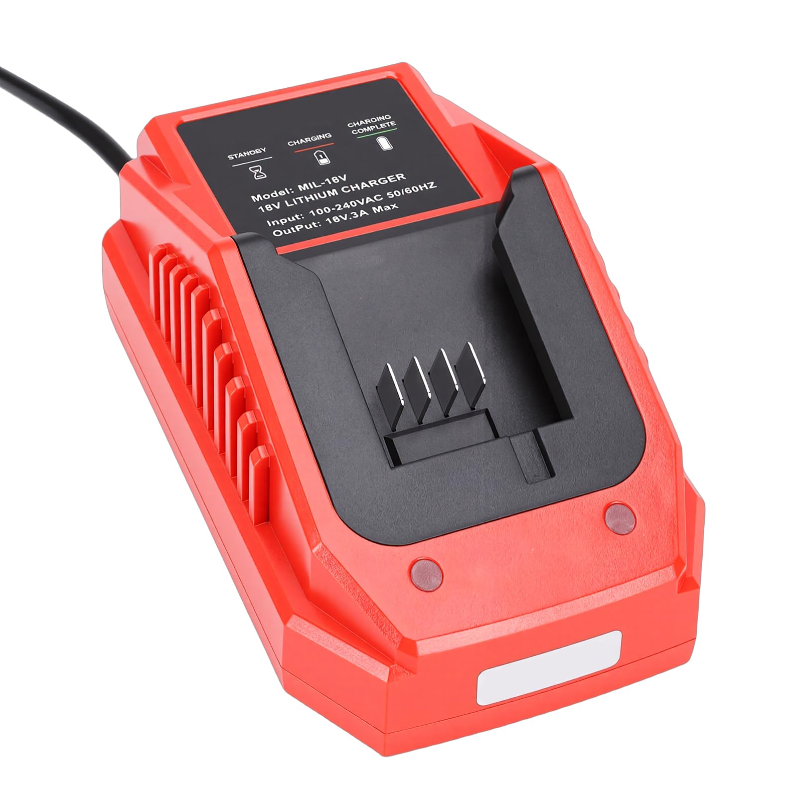ViaGasaFamido Caricabatterie per Utensili Elettrici, Alimentatore di | Materiale ABS Ignifugo, Protegge da Sovraccarico, Cortocircuiti e Surriscaldamento, Compatibile con 48-11-1828 e 48-11-15