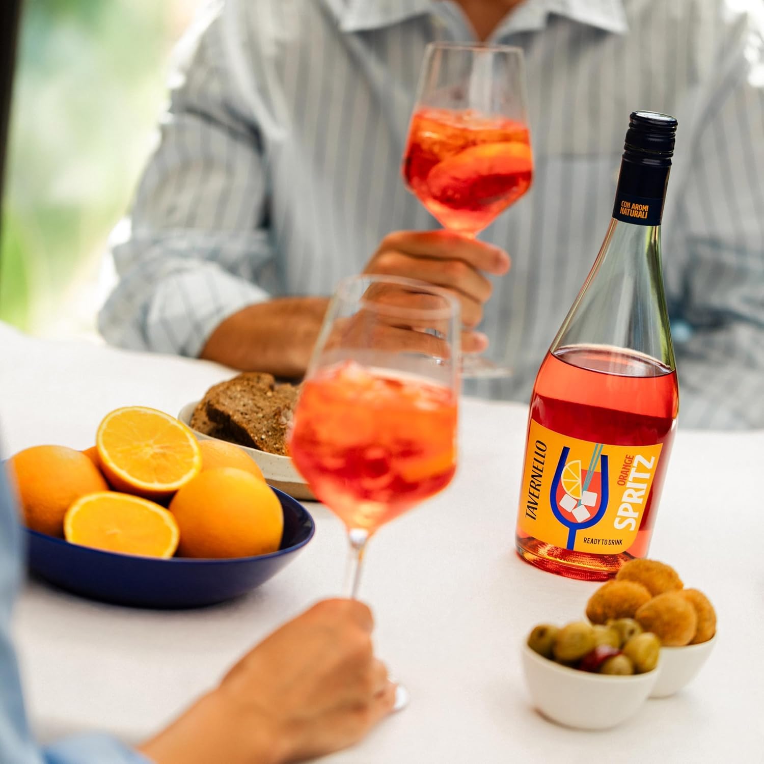Tavernello Spritz Orange, Spritz Aperitivo Pronto da Bere con Note di Agrumi Siciliani ed Erbe del Mediterraneo, 6.5% Vol, Confezione da 6 Bottiglie da 750 ml