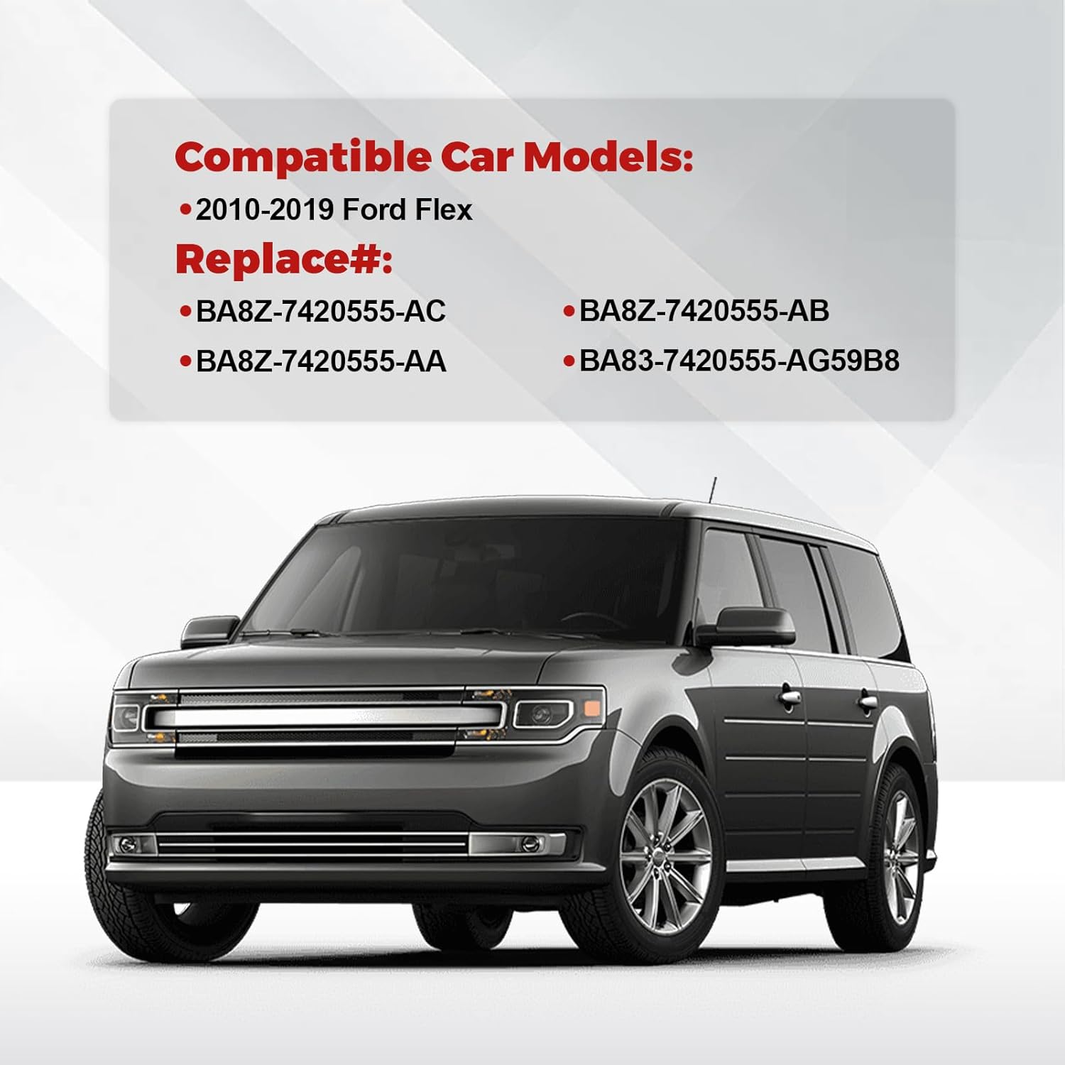 B Pillar Molding Trim Panel Front Door Keyless Entry Keypad Compatible with Flex 2010 2011 2012 2013 2014 2015 2016 2017 2018 2019 Replace BA8Z7420555AA Driver Front Left Outer LH Side