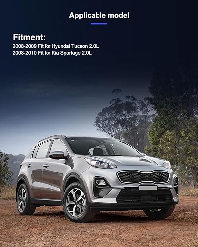 Miniatura 300 de ECCPP Compresor de CA 2001-2006 apto para Hyundai Santa Fe 2.7L Compresor de CA de enfriamiento rápido con embrague