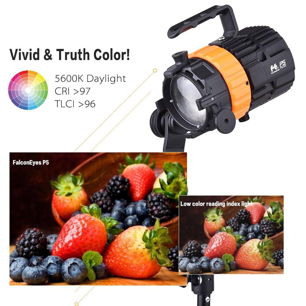 【週末セール】FalconEyes 50W ミニスポットライト Amazon.co.jp: FalconEyes 50W 3200k-5600k Mini Spotlight