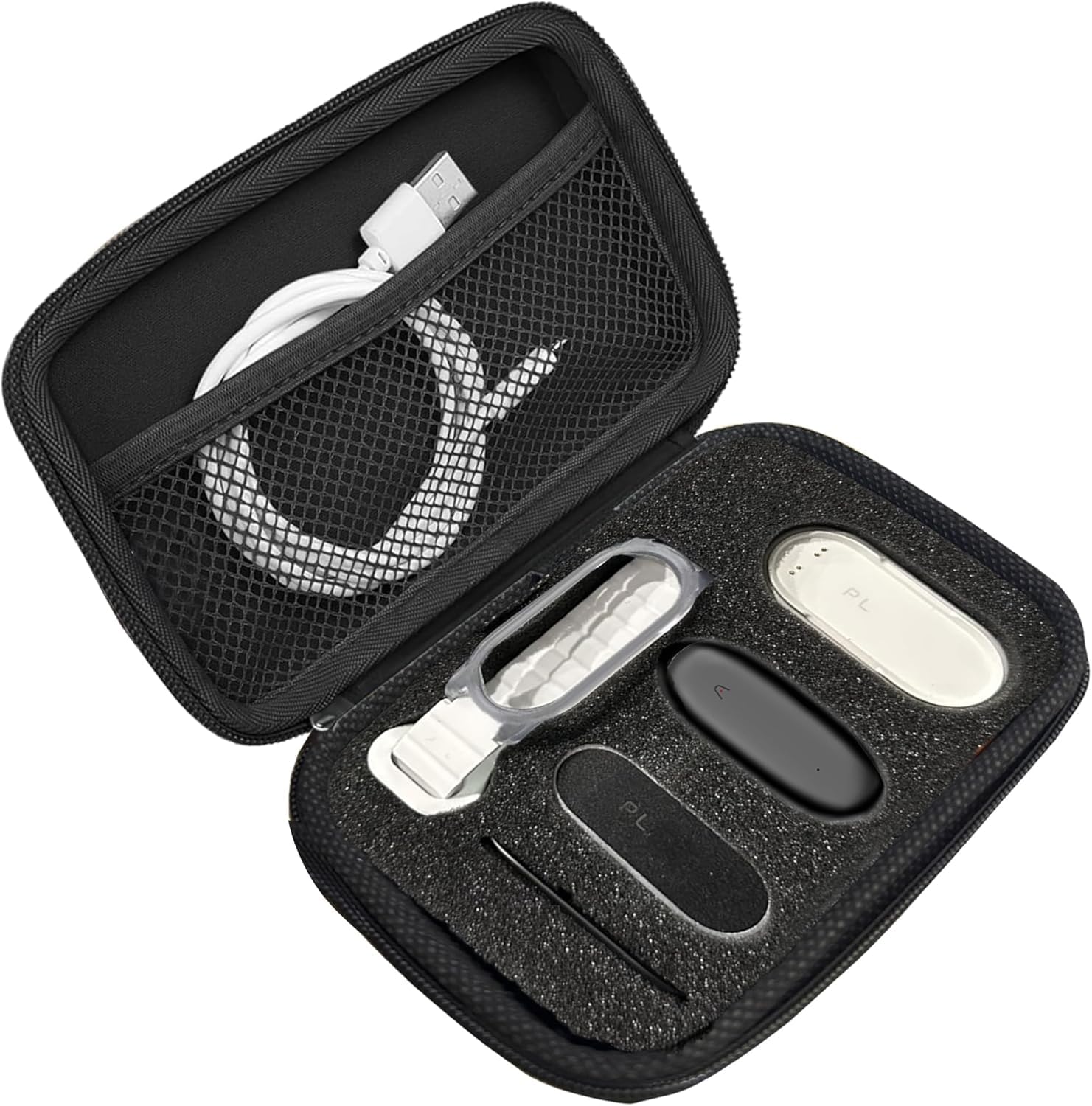 Funda Protectora para IA PLAUD NotePin Voice Recorder - Estuche de Almacenamiento con Cordón Lanyard & Espuma Organizadora - Compatible con Grabador de Voz por IA PLAUD NotePin Voice Recorder (Gris)
