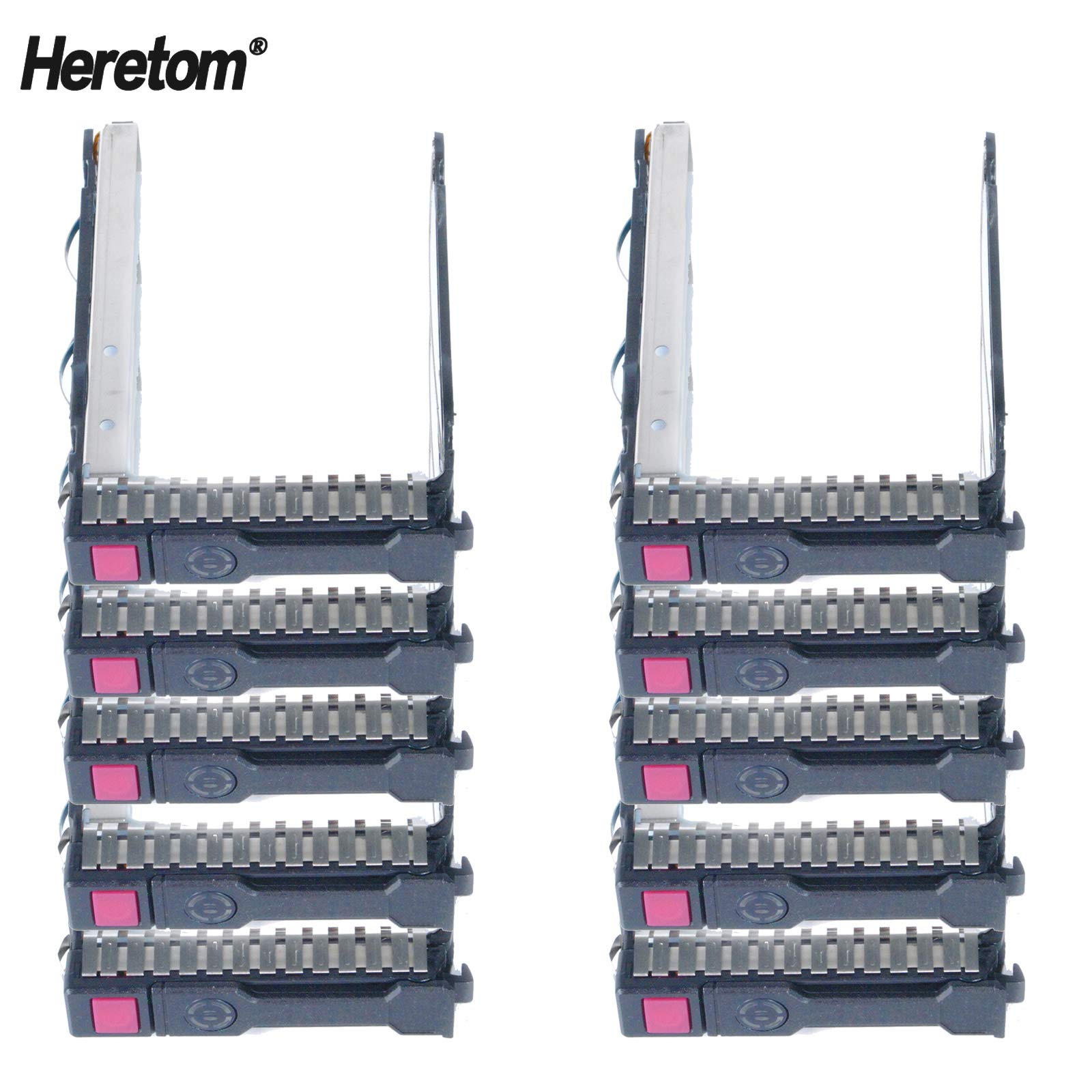 10-Pack 651687-001 REV 4.010 Plateau de Disque Dur SFF Tray Caddy Caddie pour HP G9 Gen9 DL380p DL380e DL360p DL385 DL388 DL380 DL160 DL580 ML350e ML310e SL250s 2,5" avec puces et vis