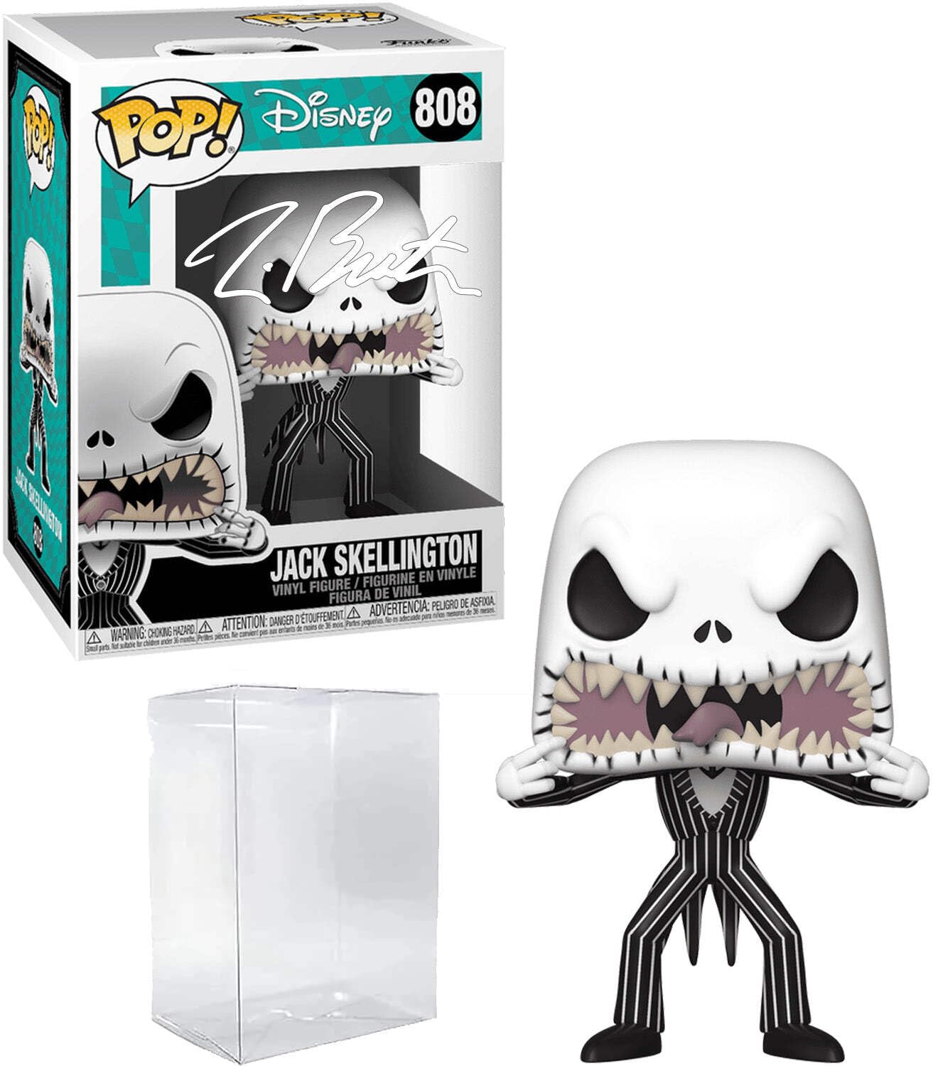 Tim Burton Jack Skellington #808 Scary Face Facsimile Signed