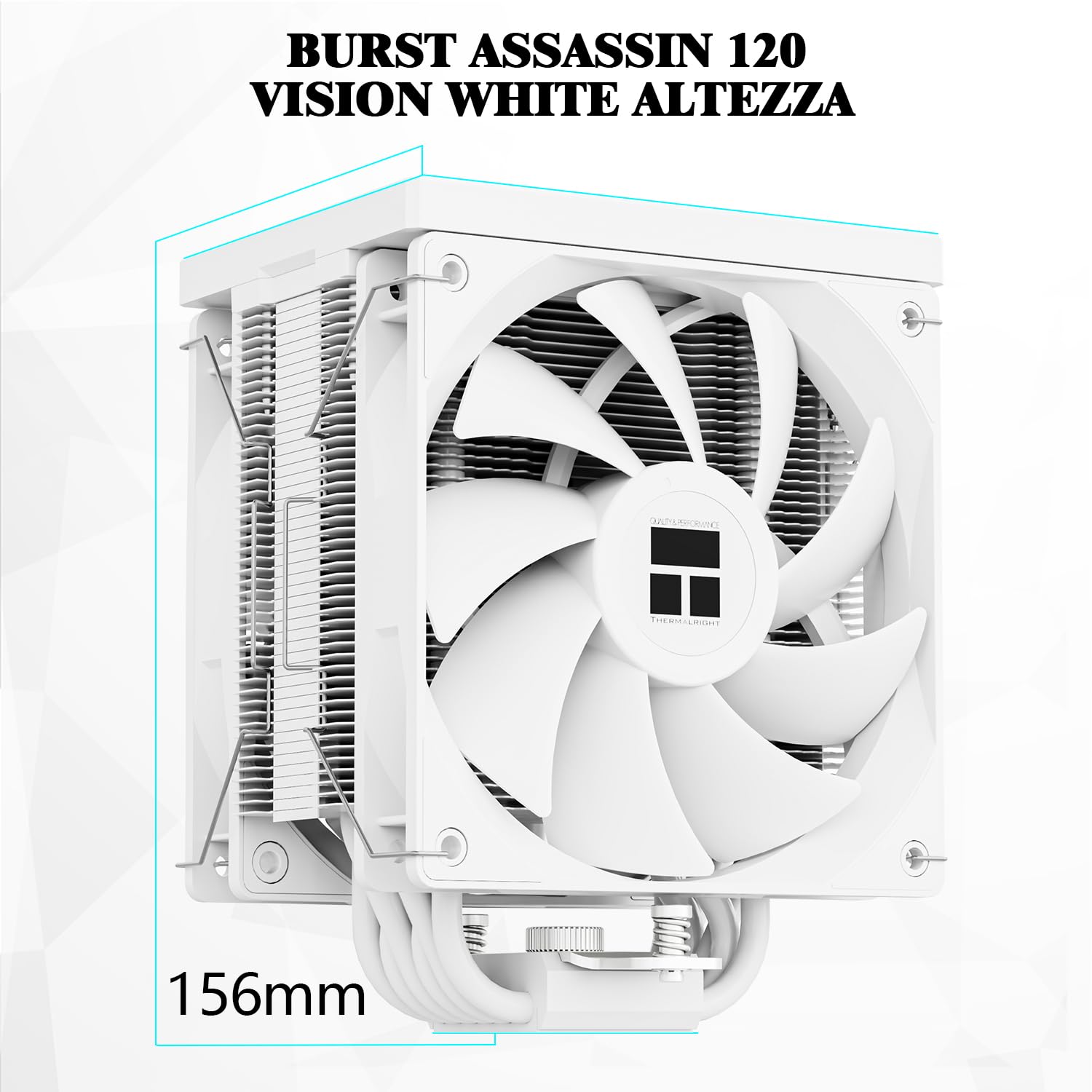 TR - Burst Assassin 120 Vision Blanc,Display LCD IPS da 2,4" con risoluzione di 320x240, radiatore ad alte prestazioni del computer, per LGA1851/1700 e AM4/AM5