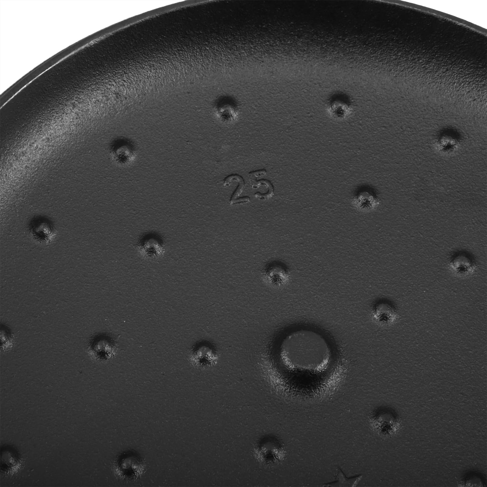 VICASKY Gusseiserner Deckel für Schmortopf Hitzebeständig mit Rutschfestem Griff aus Gusseisen Ersatzdeckel für Bratpfannen Grillplatten und Kochgeschirr (25 Cm)