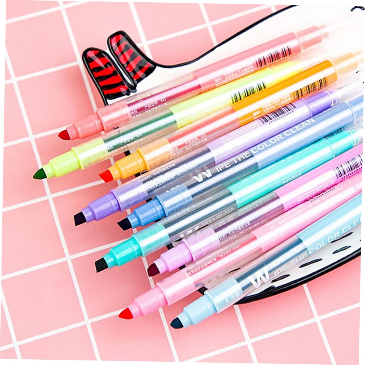 VILLCASE 3 Set Di Evidenziatori Liquidi Pastello Penne Cancellabili Evidenziatori Colorati Per La Scuola Evidenziatori A Doppia Testa Gomma 10 Pezzi*3