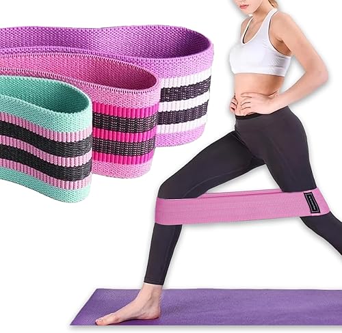 Bandas de resistencia de ejercicio para piernas y glúteos, bandas de tela para yoga