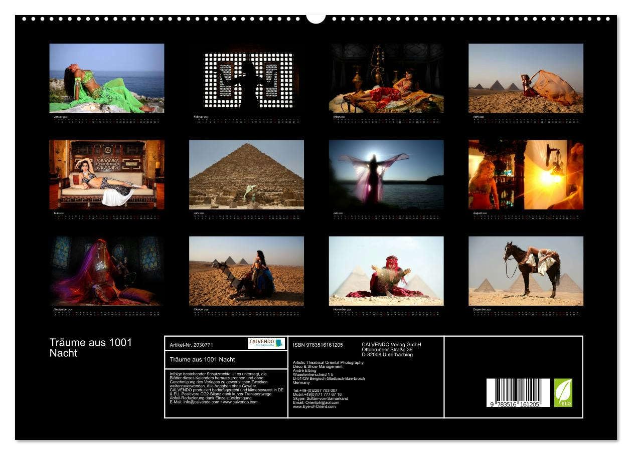 Träume aus 1001 Nacht (hochwertiger Premium Wandkalender 2026 DIN A2 quer), Kunstdruck in Hochglanz: Anmutige Tänzerinnen aus 1001 Nacht (CALVENDO Erotik)