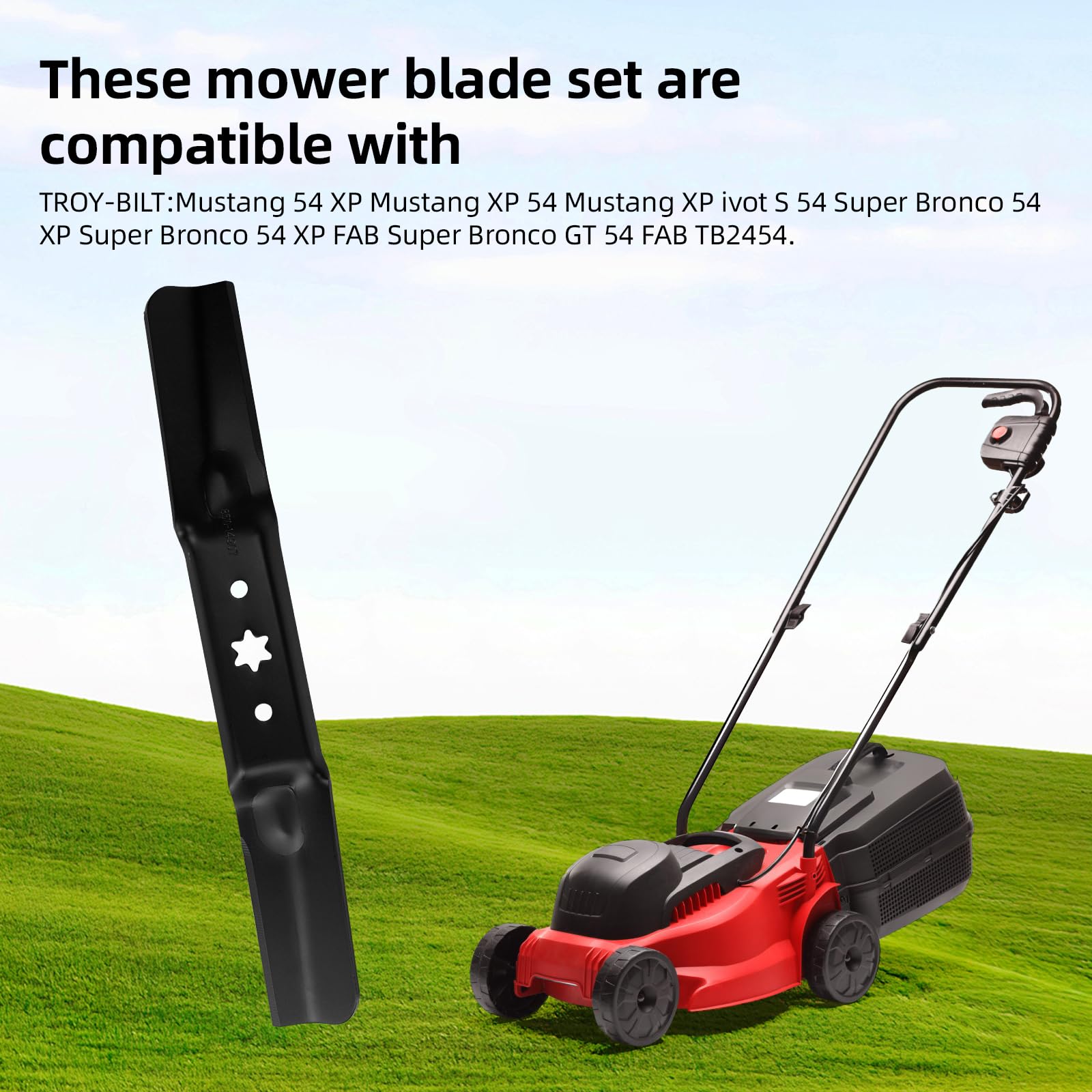 Juego de Cuchillas para Cortacésped Cuchillas de Repuesto Duraderas Acero Inoxidable para Cub Cadet 742-05056A Ahorrar Dinero Mantenimiento Jardines