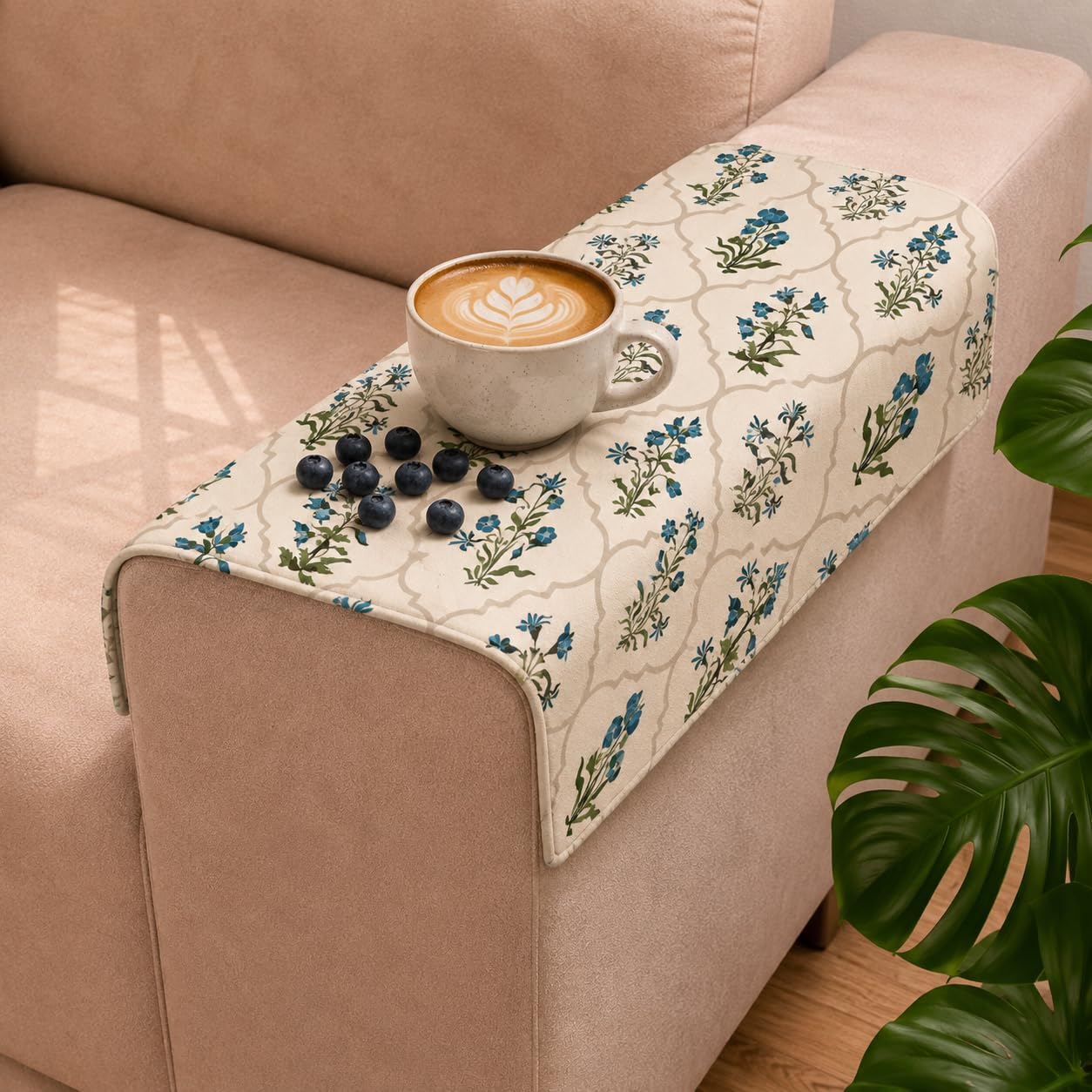 STITCHNEST 'Eden Weaves Collection Series' Sofa Armrest Cover | Elegant Woven Fabric, Washable & Durable for Modern Living (18 x 22 Inches)