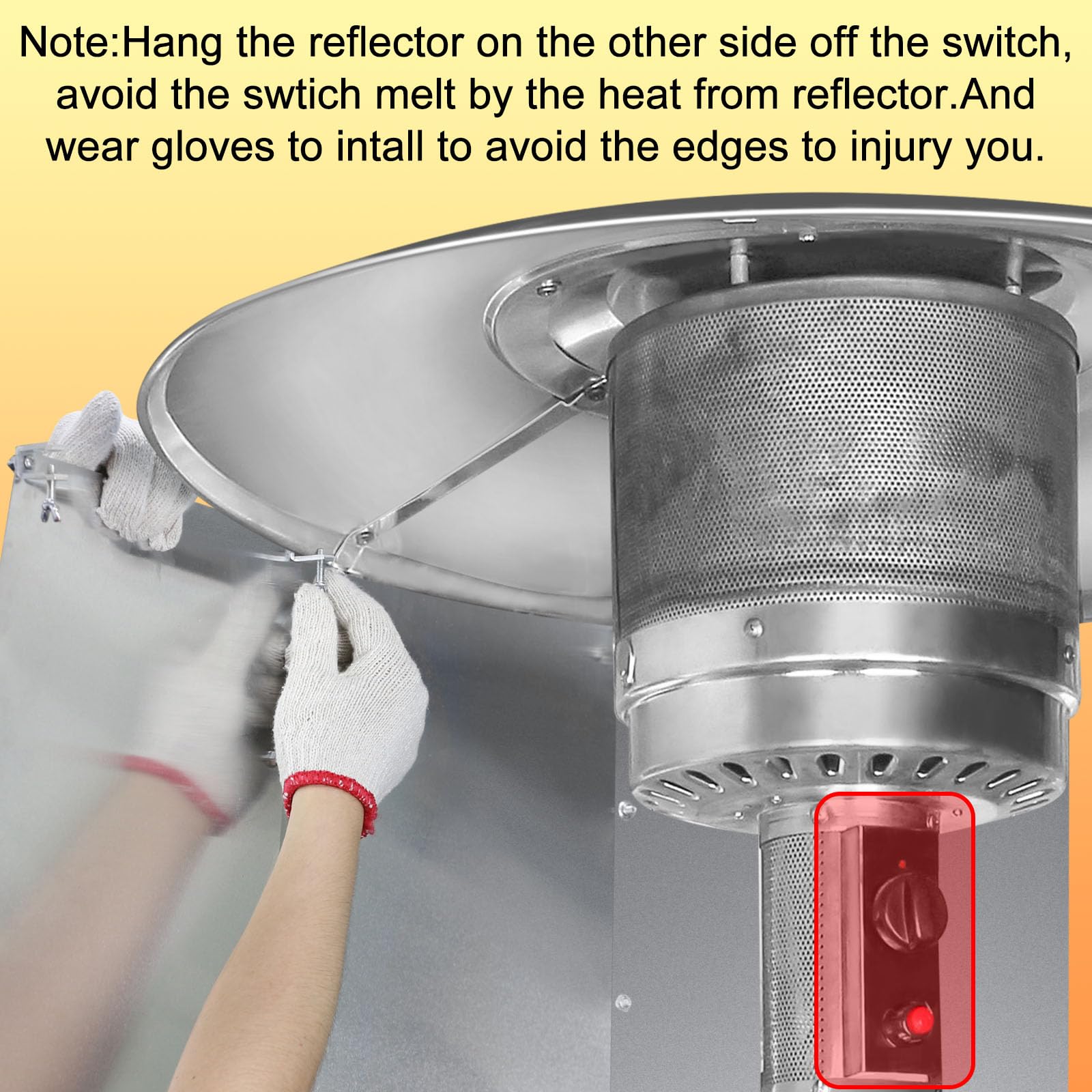 Patio Heater Reflector Home Depot MOARON Heater Focusing Reflector