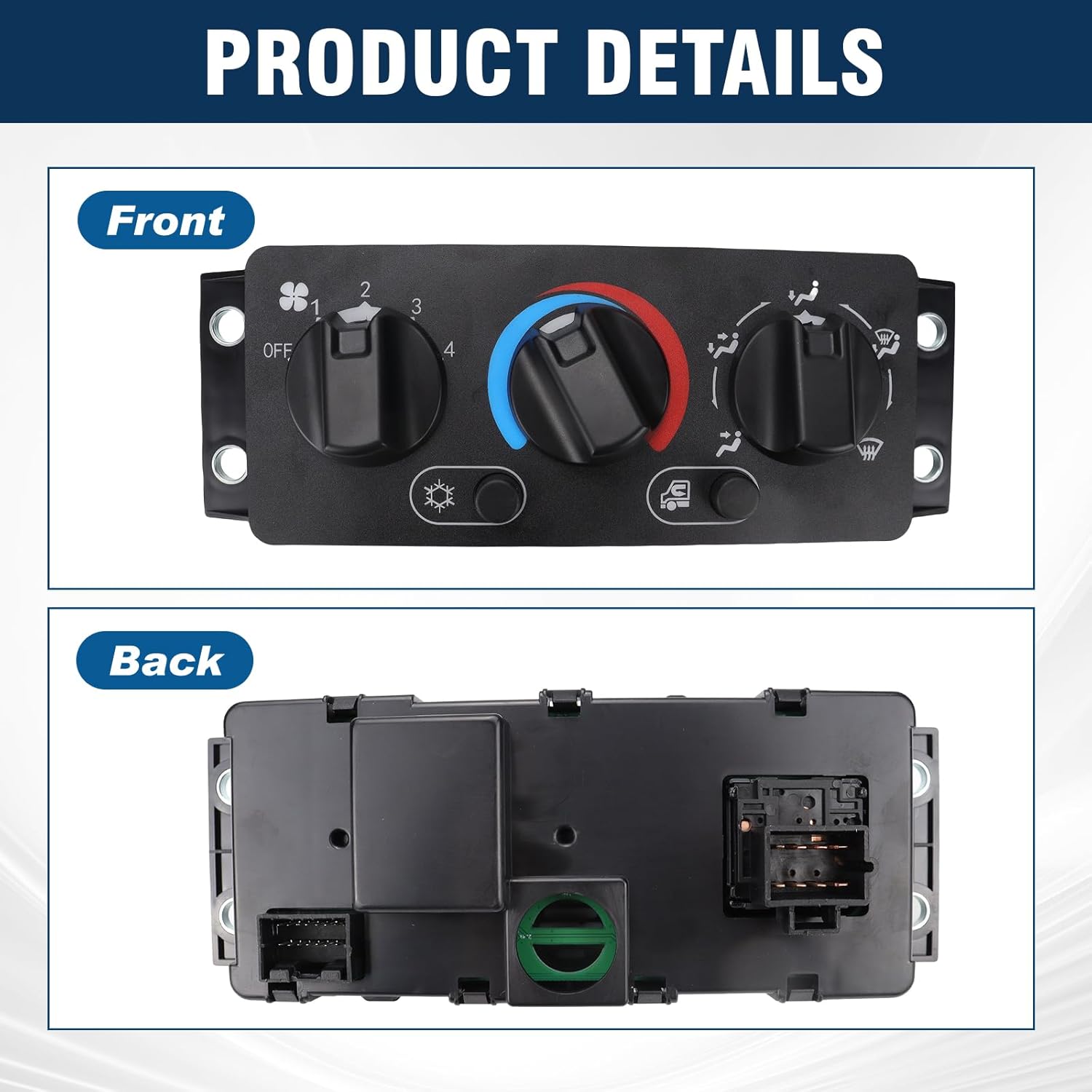 25110700 Climate Control Module AC Heater Control Panel Switch Compatible with Mack Chu612 Chu613 Chu614 2008-2018 Cxu612 Cxu613 Cxu614 1999-2018 Replaces 29RD321M 29RD324M 20992943 21169150