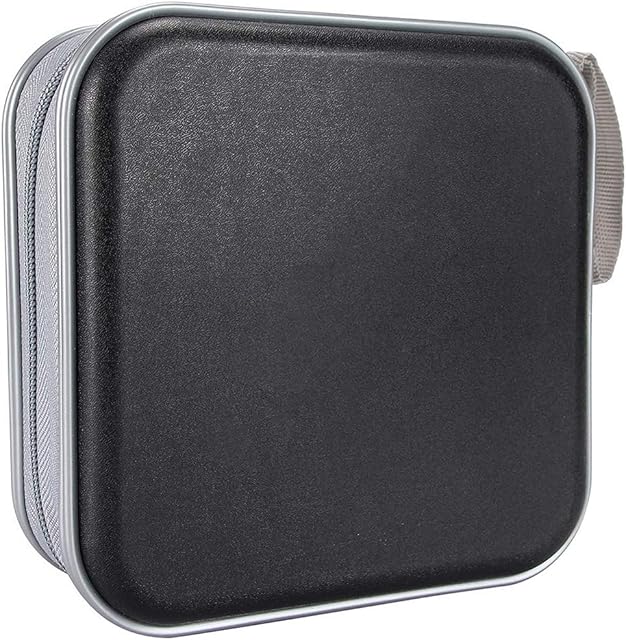 CD Holder CD Case Wallet DVD Binder DVD Organizer Storage Bag Album Hard Plastic 40 Capacity Portable Black CD Racks