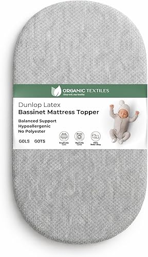 Miniatura 8 de ORGANIC TEXTILES Cubrecolchón orgánico para cuna de bebé, látex de 2 pulgadas para estándar (52 x 28 pulgadas), funda de bambú derivado de rayón,