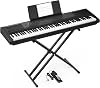 88 key Full Size Digital Piano for BeginnersExperienced Portable Electric Piano with Semi Weighted Keyboard,X-Style Stand,Headphone,Sustain Pedal,Music Sheet Holder