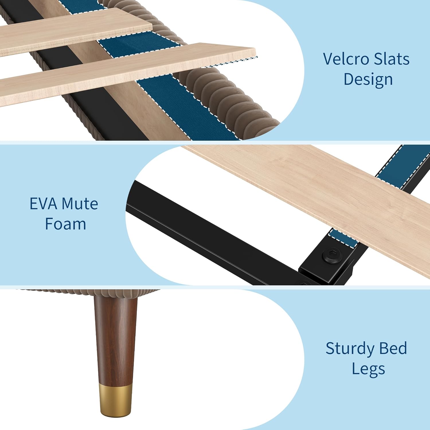 GAOMON Bed Frame Easy to Sweep