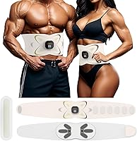 Vista 1 de Escultor de abdominales, cinturón de tonificación abdominal con almohadilla térmica para eliminación de celulitis estomacal, quema de grasa, máquina
