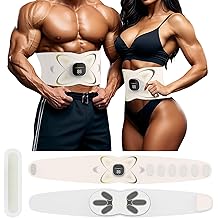Abs Sculptor, Ab Toning Belt with Heating Pad for Stomach Cellulite Removal Fat Burning, ab Toner Machine for Belly Exercise Smooth &amp; Firming, Lower Back Massager for Pain Relief Women Men Unisex