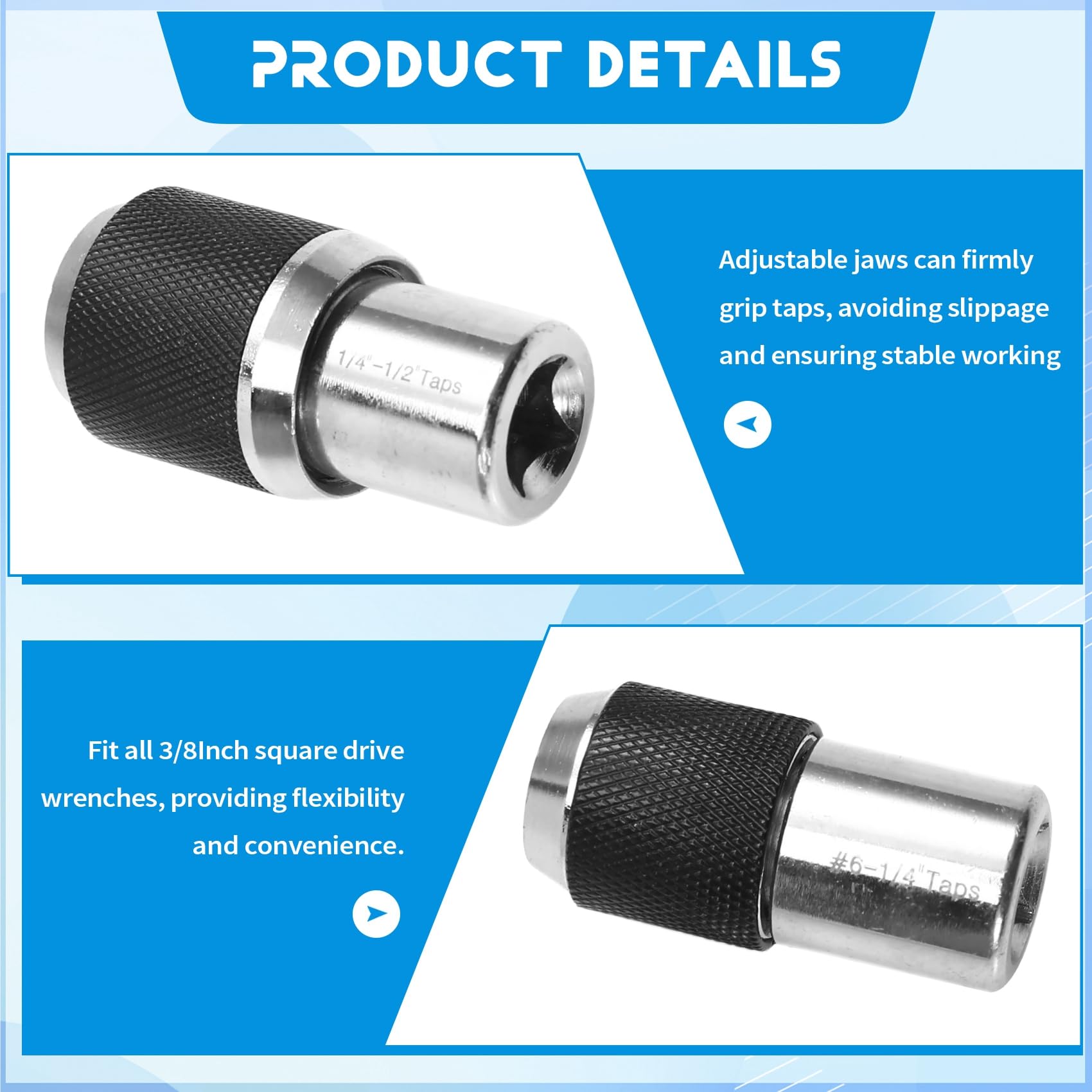 3-tlg. Gewindebohrer-Steckschlüssel Set - Vielseitiges Ausdreh-Werkzeug
