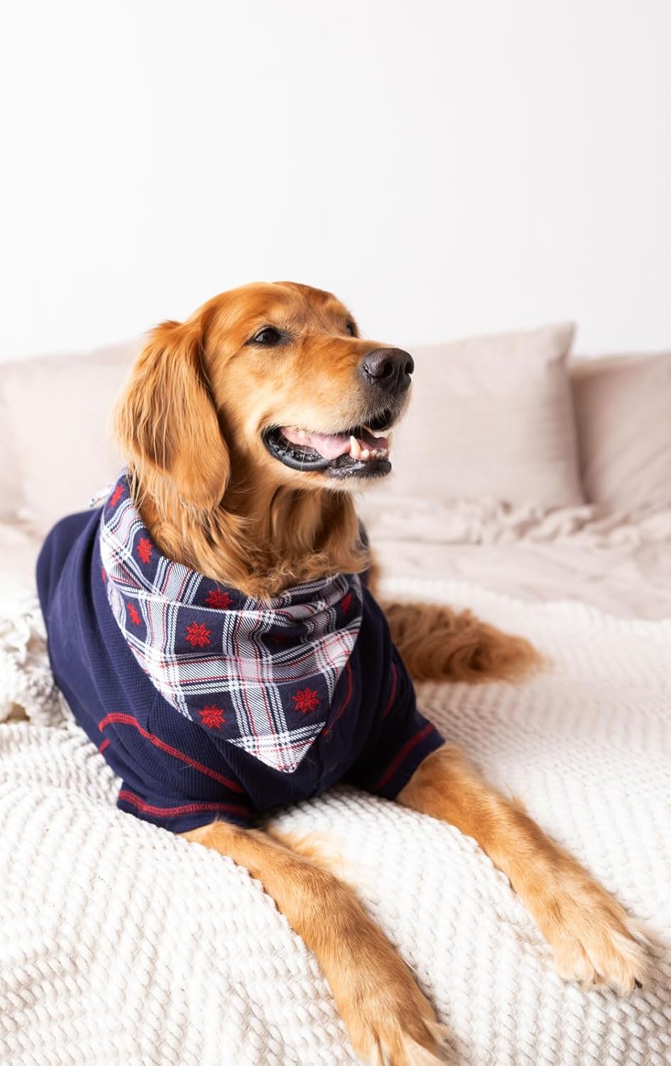 PajamaGram Christmas Pajamas For Family - Matching Family Pajamas Snowfall Plaid - Image 5