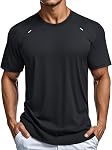 MAGCOMSEN Men's Shirts Short Sleeve Quick Dry 4 Way Stretch T-Shirt Crew Neck Breathable Lightweight Workout Gym Tee