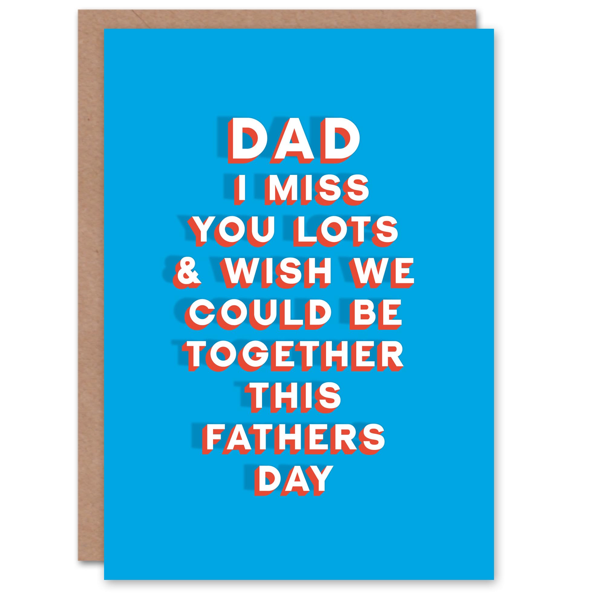 Fathers Day Card Miss You Wish We Could Be Together Sincere Loving Thoughtful For Him Dad Father Greeting Card
