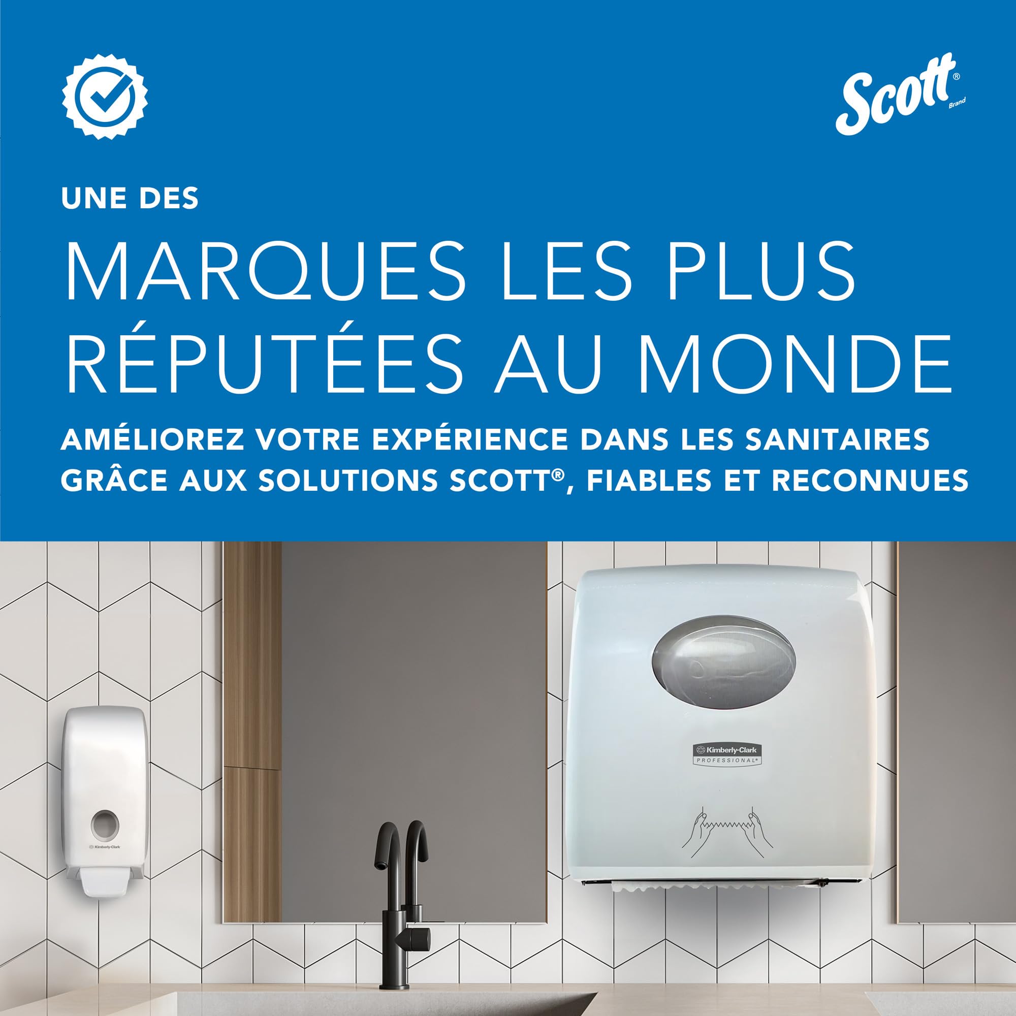 Scott Control savon mousse pour les mains pour un usage fréquent 6342 - Savon mousse non parfumé pour les mains - 6 recharges x 1 litre de Savon mousse transparent pour les mains (6 litres au total)