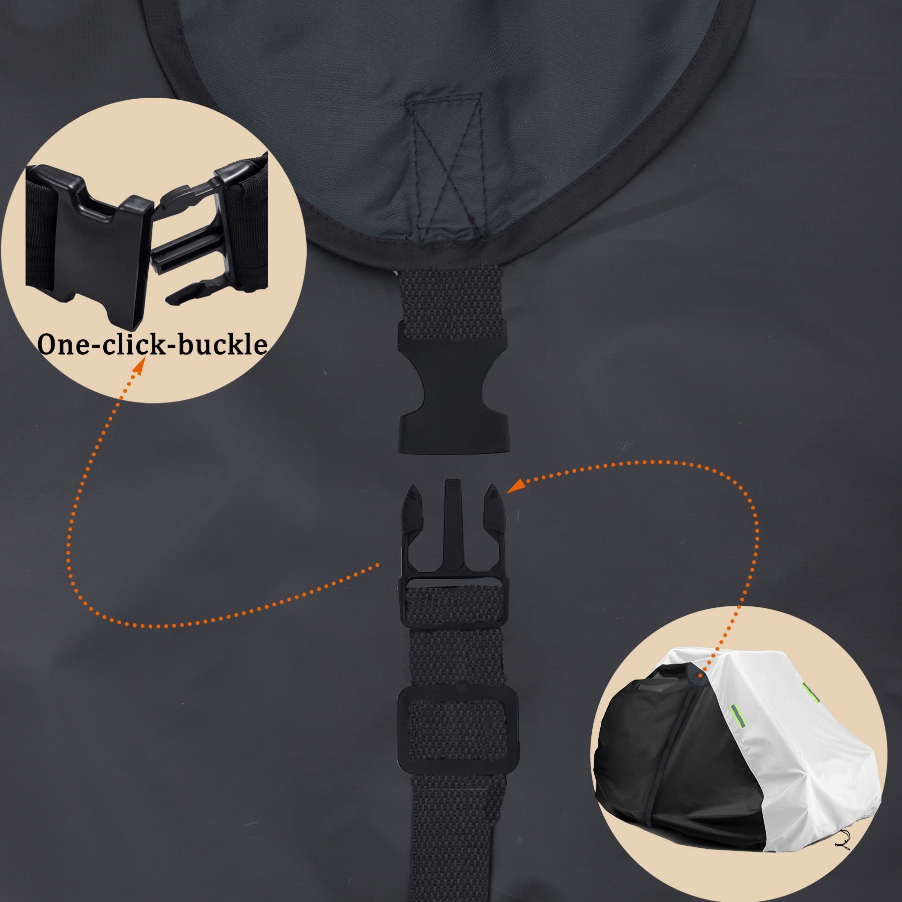 Cubierta para cortacésped de giro cero, tela Oxford resistente al agua, fundas para cortacésped de hasta 50 pulgadas, cubierta de cortacésped de giro cero, ajuste universal con bolsa de